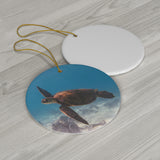 Turtle Ceramic Ornament, 1-Pack