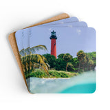 Jupiter Lighthouse Blue Coaster Set