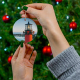 Jupiter Lighthouse Double Sided Ceramic Ornament, 1-Pack