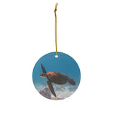 Turtle Ceramic Ornament, 1-Pack