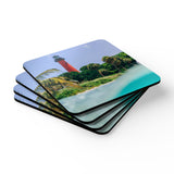 Jupiter Lighthouse Blue Coaster Set