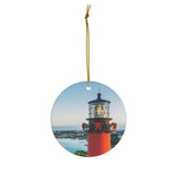 Jupiter Lighthouse Double Sided Ceramic Ornament, 1-Pack