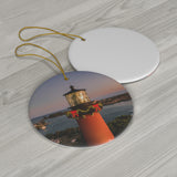 Jupiter Lighthouse 1 Ceramic Ornament, 1-Pack